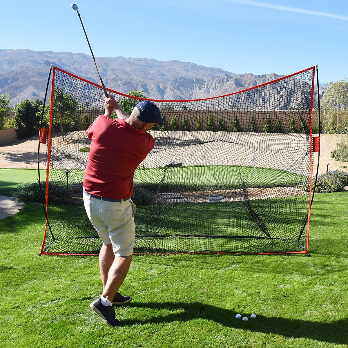 Golf net 10 x 7FT Portable Golf Backyard Training Net Hitting Driving Practice Aids With Carry Bag/0