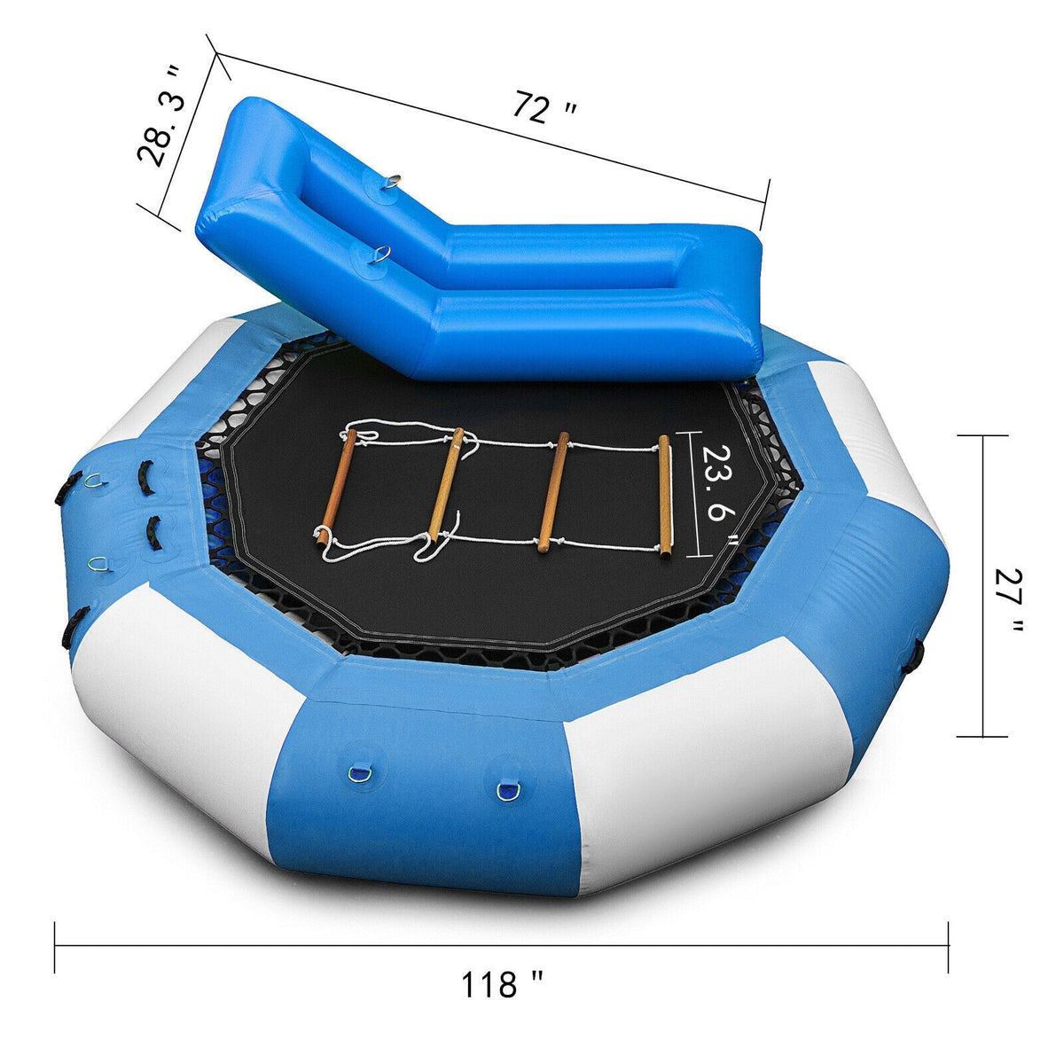 Inflatable Water Trampoline 10Ft Floated Water Bounce