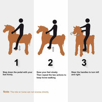 Kids Ride on Horse Toy Pony Rider Mechanical Cycle Walking