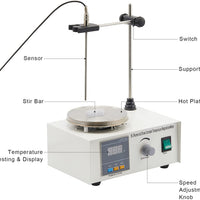 Magnet Stirrer with Digital Temperature Display & Speed