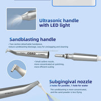 Two-in-One PT MASTER Dental Scaler & Air Polisher with LED Light – Wireless Pedal Control, Scaling & Sandblasting Machine