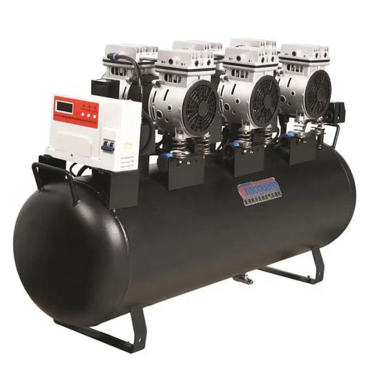 Meubon Silent Medical Oil-Free Dental Air Compressor for 5 Dental Chairs I Model MG512M