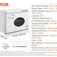 Hot Towel Warmer 8L/23L – Large Capacity with See-Through Window, 2-in-1 Quick Heating for Facials, Spa & Salon Massage