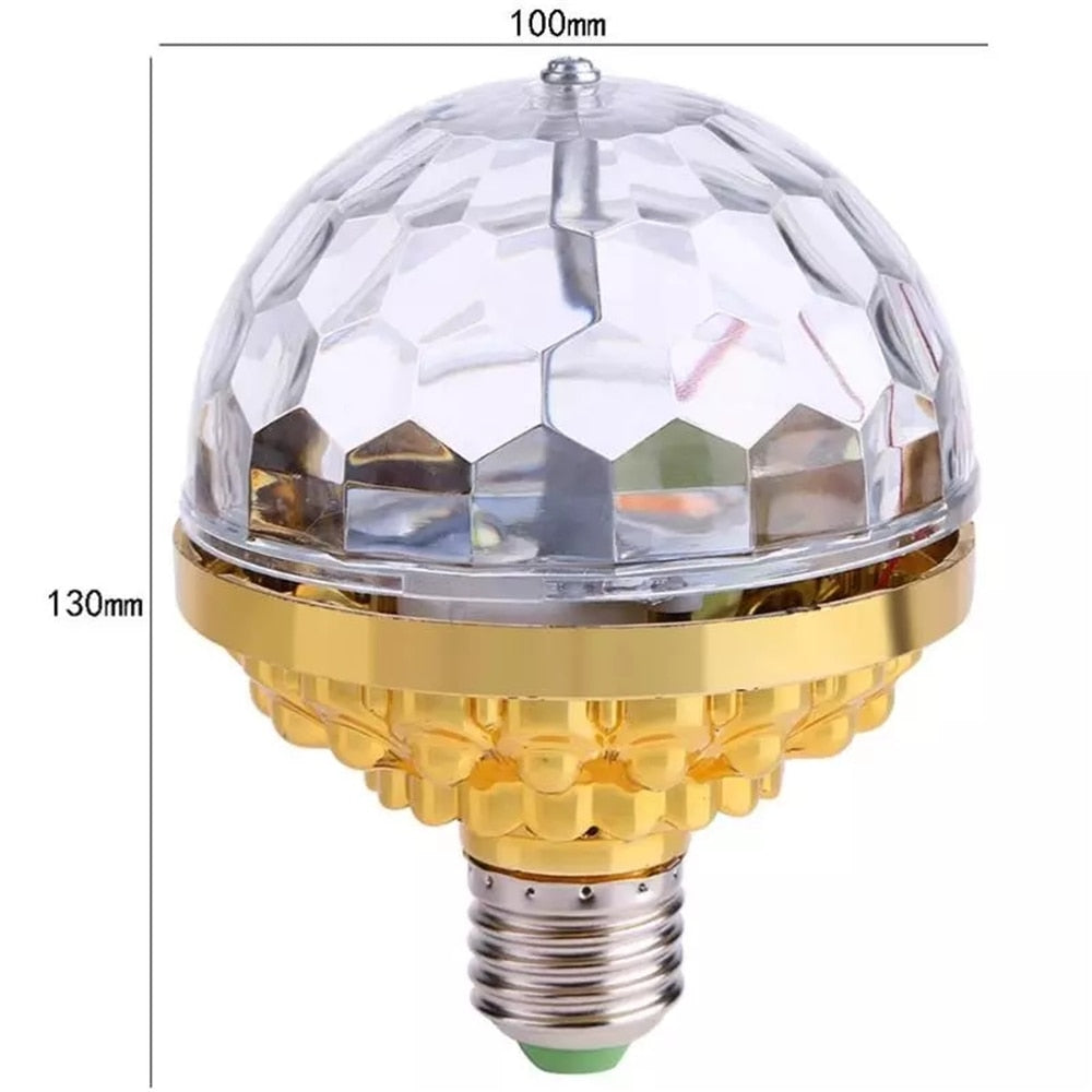 Rotating Crystal Magic Ball RGB LED Stage Light Bulb Mini Lamp for Disco Party DJ Christmas Party