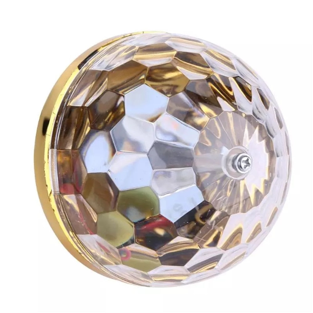 Rotating Crystal Magic Ball RGB LED Stage Light Bulb Mini Lamp for Disco Party DJ Christmas Party