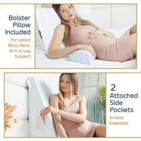 Memory Foam Wedge Pillow Adjustable with Cooling Washable