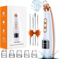 Blackhead Remover Pore Vacuum Upgraded Facial Cleaner Electric Acne Comedone Whitehead Extractor Tool-5 Suction Power 5 Probes Kit
