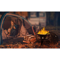 Outland Portable 24 Fire Pits Outdoor Wood Burning - Weather