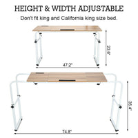 OverBed Hospital Computer Table Rolling Adjustable Laptop