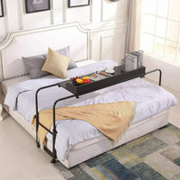 Overbed Table Height Adjustable Table Over the Bed wheels