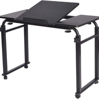Overbed Table with Wheels Laptop Desk Cart Table Over