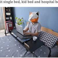 Overbed Table with Wheels Laptop Desk Cart Table Over