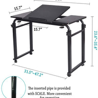 Overbed Table with Wheels Laptop Desk Cart Table Over