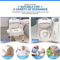 Portable Home Bedside Commode Chair I Adult Potty Chair for