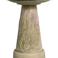Purple Lavender Handcrafted Clay Birdbath Set – Made in