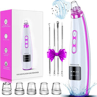 Blackhead Remover Pore Vacuum Upgraded Facial Cleaner Electric Acne Comedone Whitehead Extractor Tool-5 Suction Power 5 Probes Kit