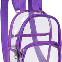 Clear Mini Backpack Stadium Approved, Water proof Transparent Backpack