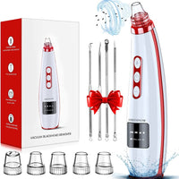 Blackhead Remover Pore Vacuum Upgraded Facial Cleaner Electric Acne Comedone Whitehead Extractor Tool-5 Suction Power 5 Probes Kit