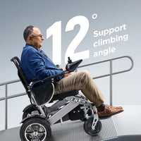 Meubon Intelligent Lightweight Foldable Electric Wheelchair with All Terrain Capability and 25-Mile Range Model M304412