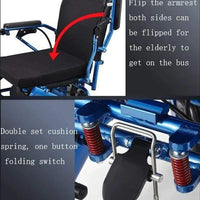 Folding Electric Powered Mobility Wheelchair: Lightweight, Motorized, and Convenient I Moel M3411230