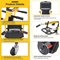 Meubon Motorized Elevator Climbing Wheelchair Stair Chair with Battery for Stairlifts I Model MW21234
