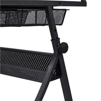 Glass Art Desk: Adjustable Height Drafting Table for Artists/Painters with Versatile Tabletop