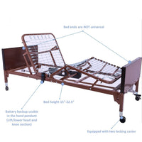 Semi-Electric Hospital Bed for Home Use Homecare Bed
