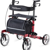 Seniors Rollator Walkers with Seat 10 Front Metal Wheels