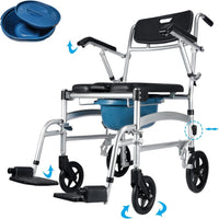 Shower Wheelchair I 4-in-1 Shower Chair with Wheels