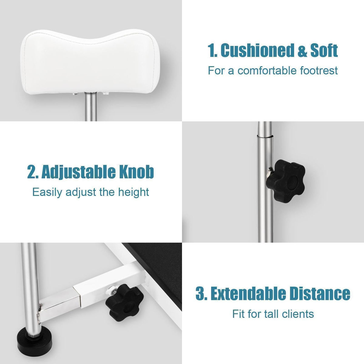 Complete Pedicure Station: Nail Tech Stool, Foot Bath, Salon Spa - Beauty Supply Essential