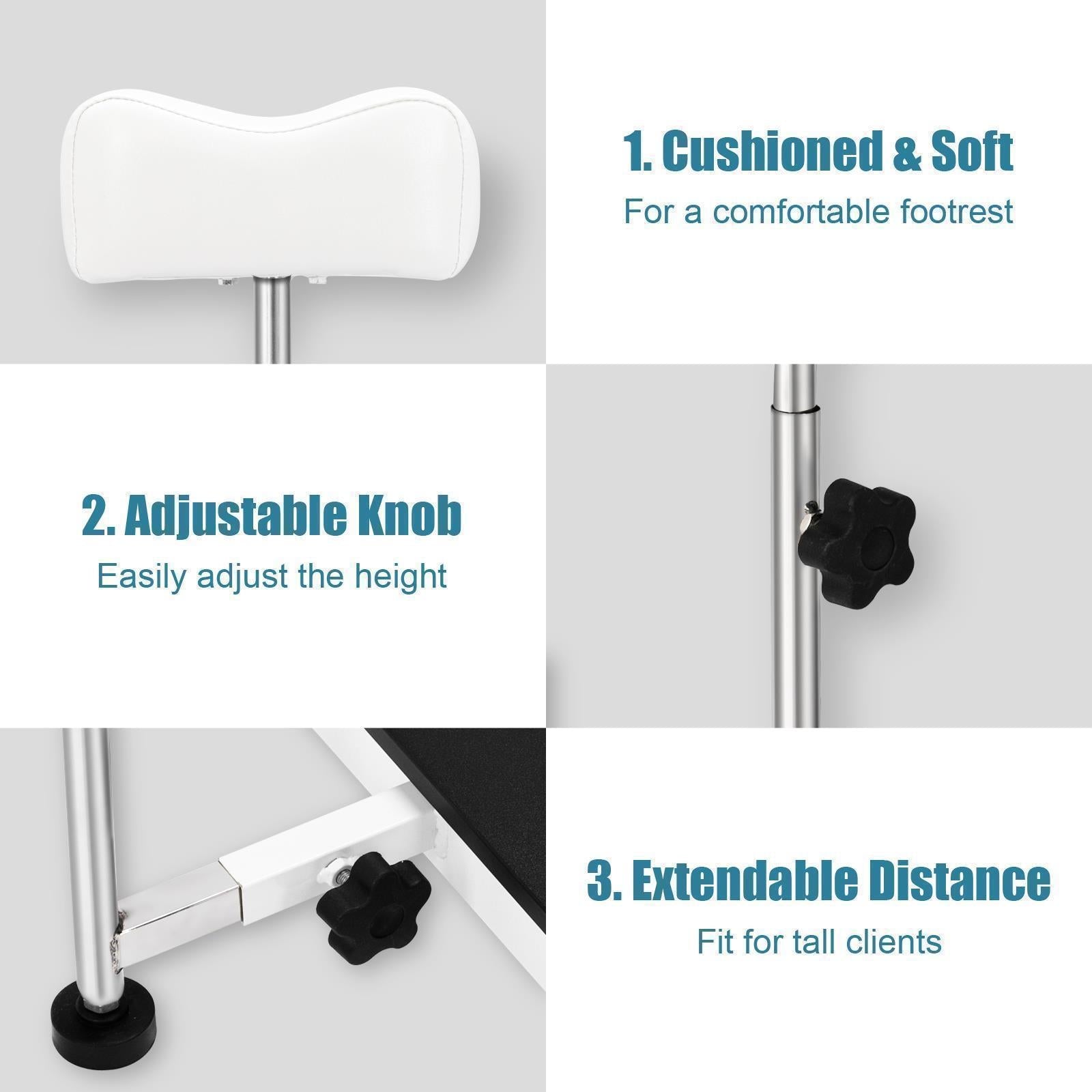 Complete Pedicure Station: Nail Tech Stool, Foot Bath, Salon Spa - Beauty Supply Essential