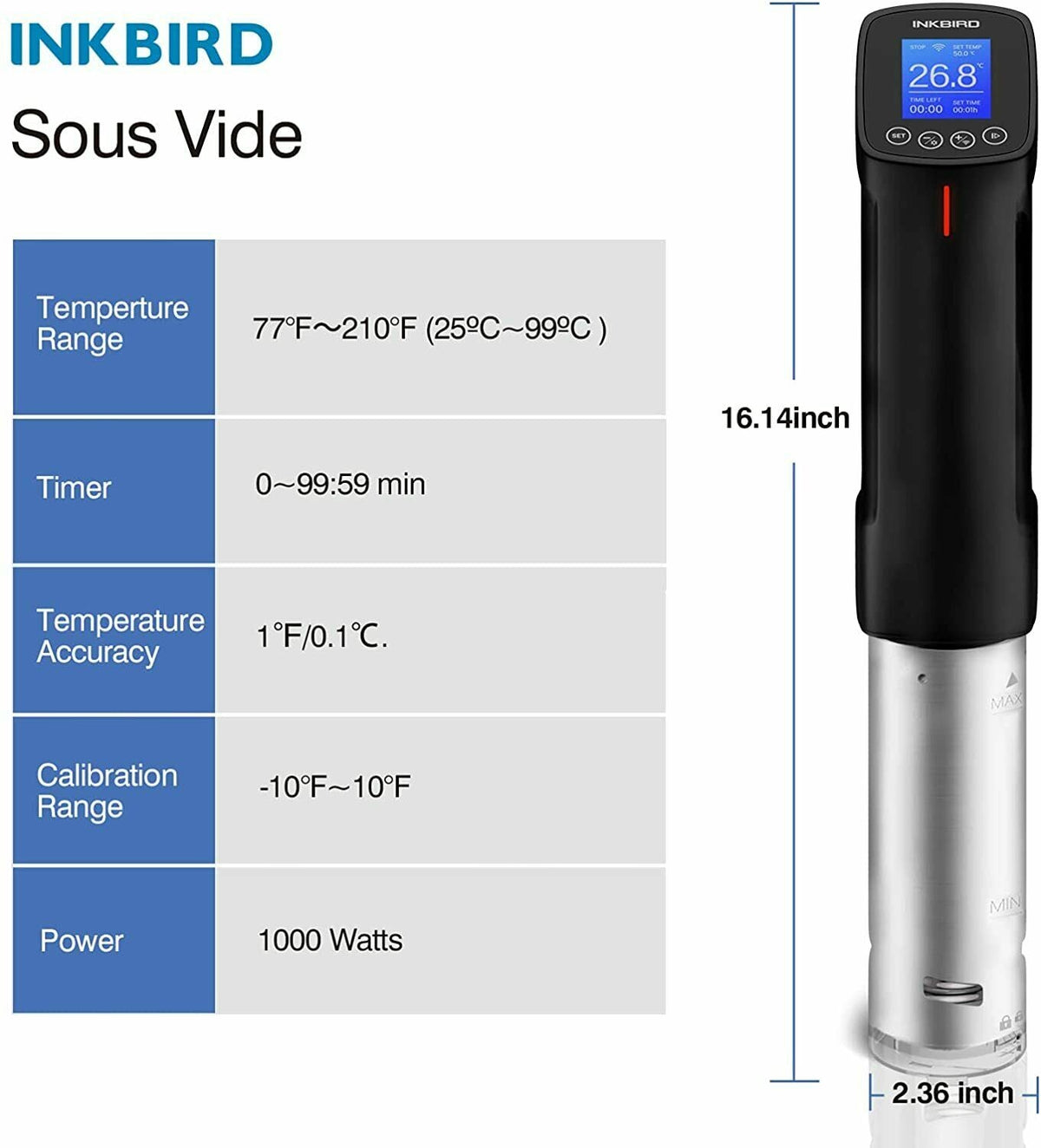 Sous Vide Cooker Precision Cookers WiFi Immersion Circulator