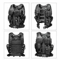 Tactical Vest MOLLE Assault Plate Carrier Combat Play Vest -