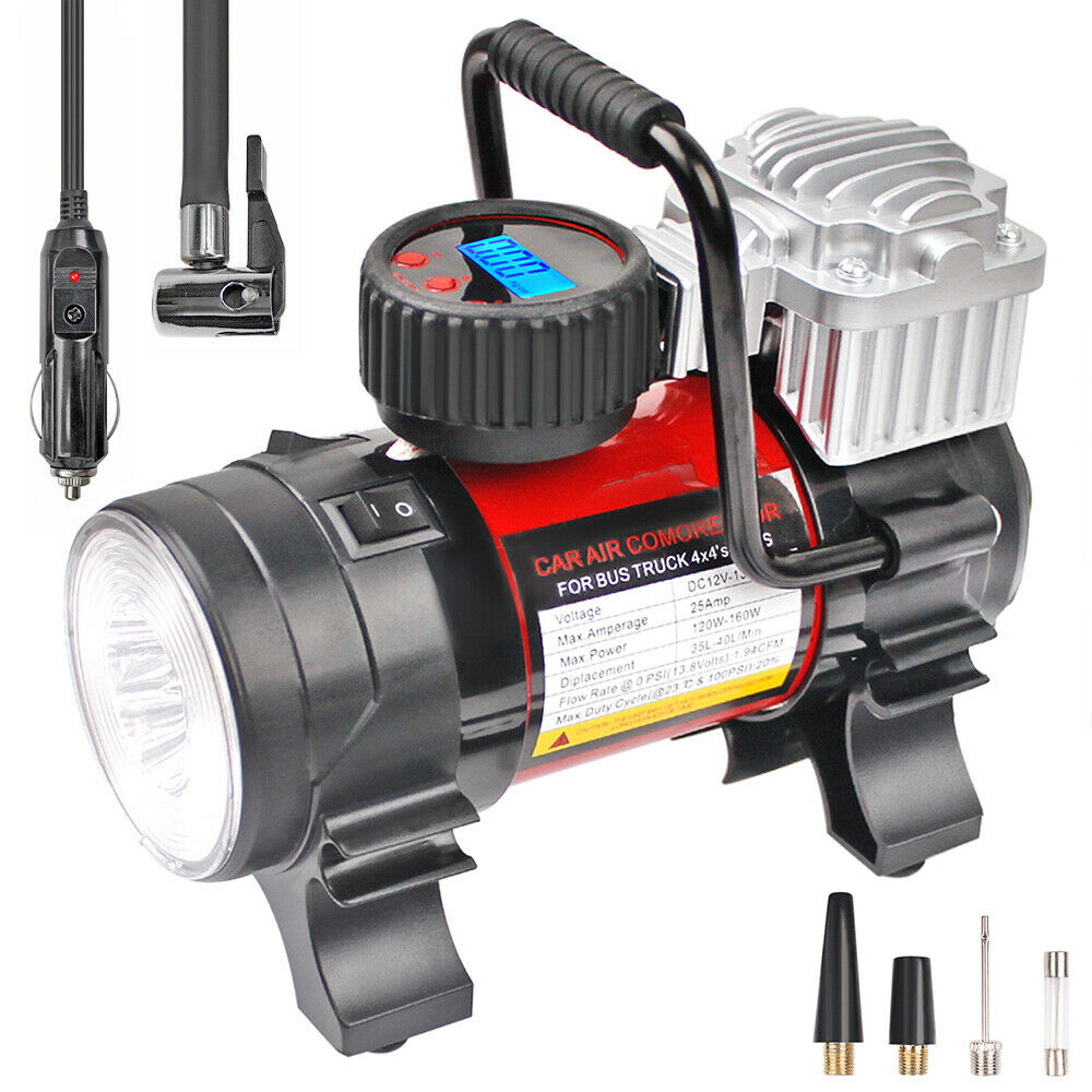 Tire Inflator Heavy Duty 12V Portable Air Compressor For Car