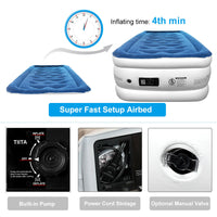TWIN Durable Air Mattress Built-in Quick Pump with Storage