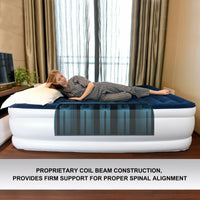 TWIN Durable Air Mattress Built-in Quick Pump with Storage