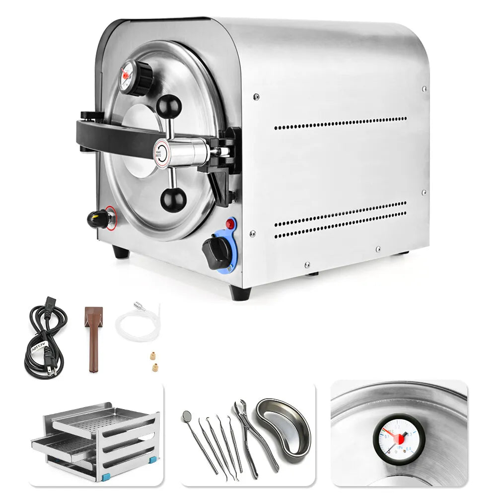 Experience Precision Sterilization: 14L Autoclave Steam Sterilizer for Dental and Medical Equipment – Automatic and Reliable