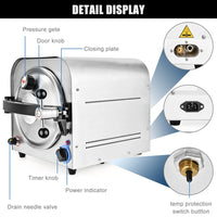 Experience Precision Sterilization: 14L Autoclave Steam Sterilizer for Dental and Medical Equipment – Automatic and Reliable